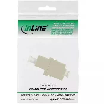 Προσαρμογέας οπτικής ίνας InLine Duplex LC/LC υποδοχή MultiMode κεραμικός δακτύλιος