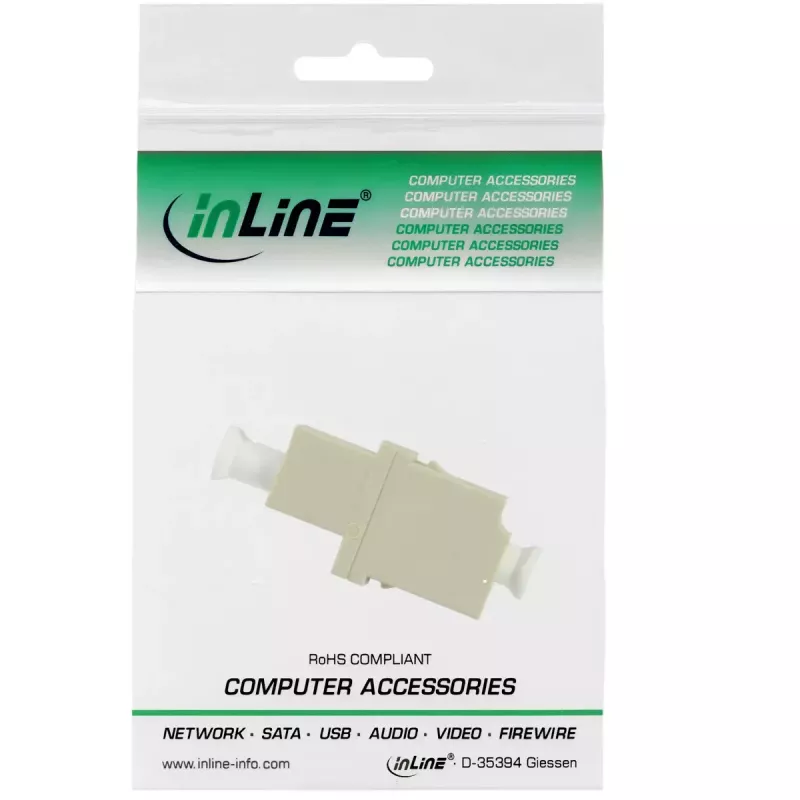 Προσαρμογέας οπτικής ίνας InLine Duplex LC/LC υποδοχή MultiMode κεραμικός δακτύλιος