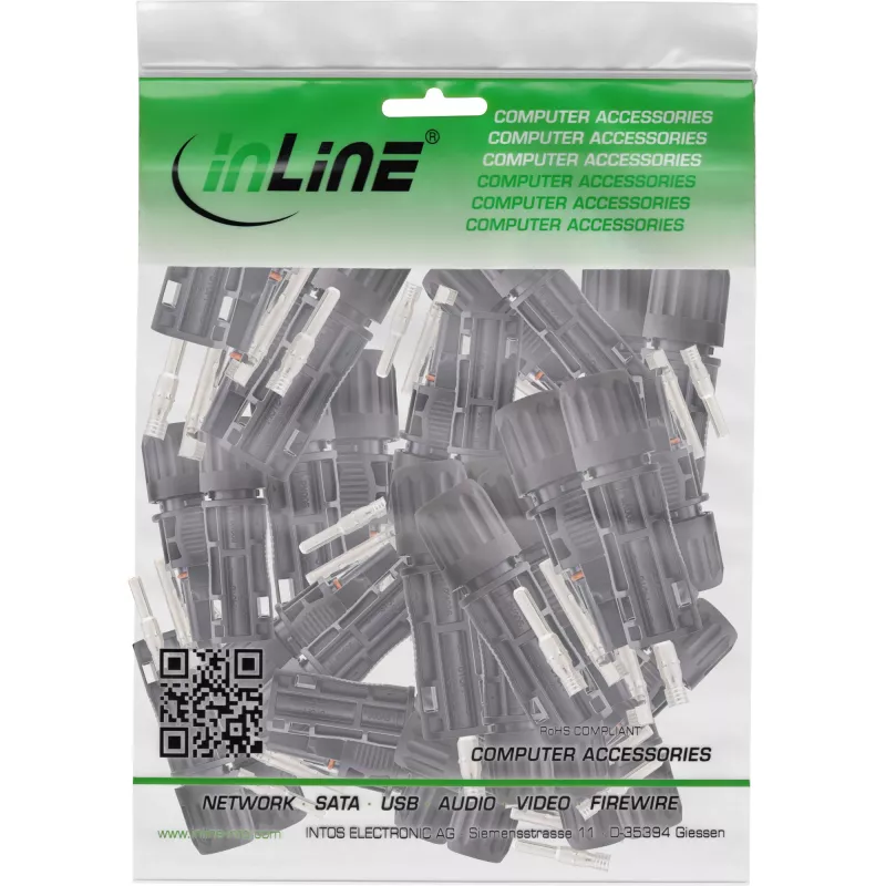 InLine 94020 Συνδετήρας καλωδίου Standard4/MC4/PV4 μαύρο βύσμα/υποδοχή