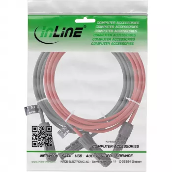 InLine Σετ επέκτασης καλωδίου ηλιακών 95405 με βύσματα ηλιακών, 4 mm², μαύρο/κόκκινο, 5 m