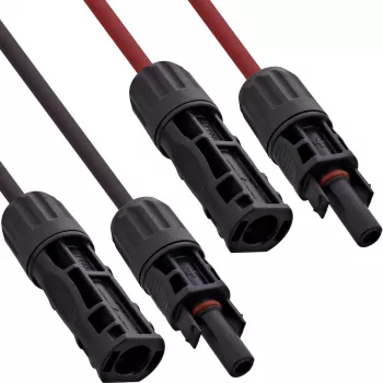 InLine Σετ επέκτασης καλωδίου ηλιακών 95610 με βύσματα ηλιακών, 6 mm², μαύρο/κόκκινο, 10 m
