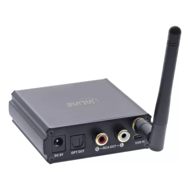 InLine Δέκτης HiFi Bluetooth 5.1 & USB-DAC με LCD εμβέλεια 30m