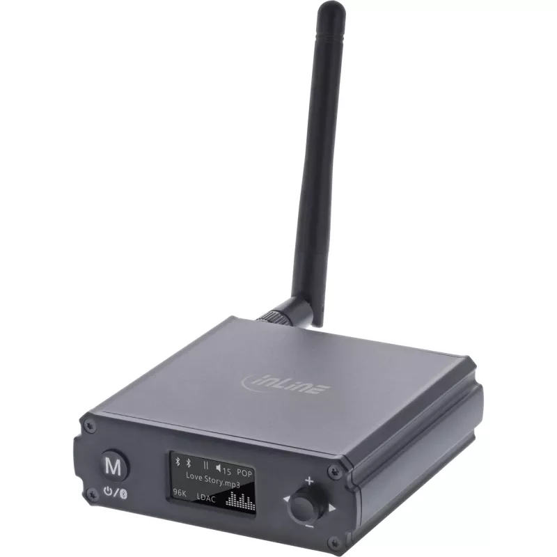InLine Δέκτης HiFi Bluetooth 5.1 & USB-DAC με LCD εμβέλεια 30m