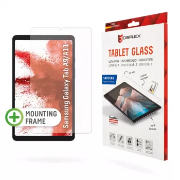 Displex Tablet Glass (9H) για Samsung Galaxy Tab A11/A9, οικολογικό πλαίσιο τοποθέτησης, άθραυστο
