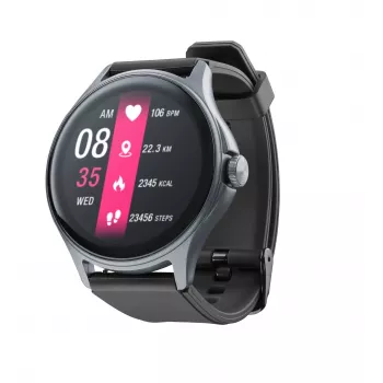 Cellularline ION PRO Round Bluetooth® Smartwatch με εφαρμογή, 3,51 cm (1,38 ίντσες), TFT, οθόνη αφής, 0,00064 GB, 98 g