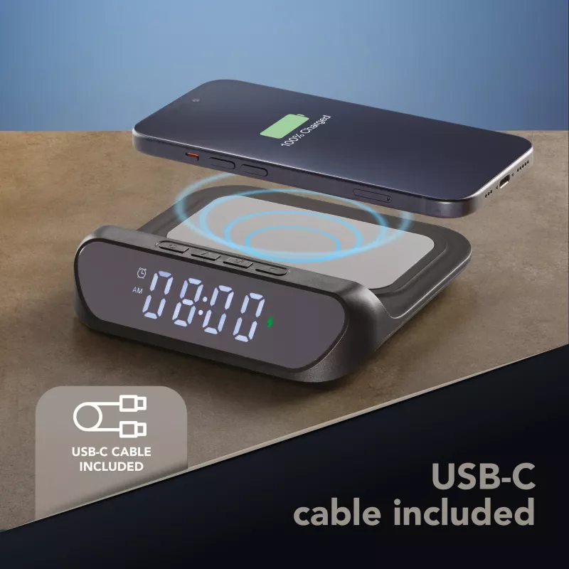 Tech Pop ψηφιακό ξυπνητήρι μαύρο