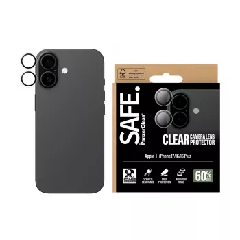 Προστασία φακού κάμερας PanzerGlass SAFE για iPhone 17 16 16 Plus ανθεκτική σε γρατσουνιές κραδασμούς διαφανής