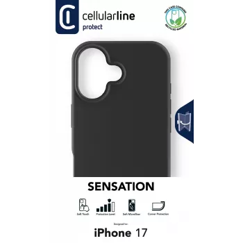 Cellularline Sensation - iPhone 17 Ultra-μαλακή θήκη σιλικόνης με φινίρισμα soft-touch, ιδανική για να προστατεύει κάθε λεπτομέρεια του iPhone 17 σας με κομψότητα και άνεση.