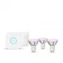 Philips Hue White and Colour Ambience Essential Starterkit: 3 έξυπνοι λαμπτήρες GU10 (345 lm) + διακόπτης dimmer