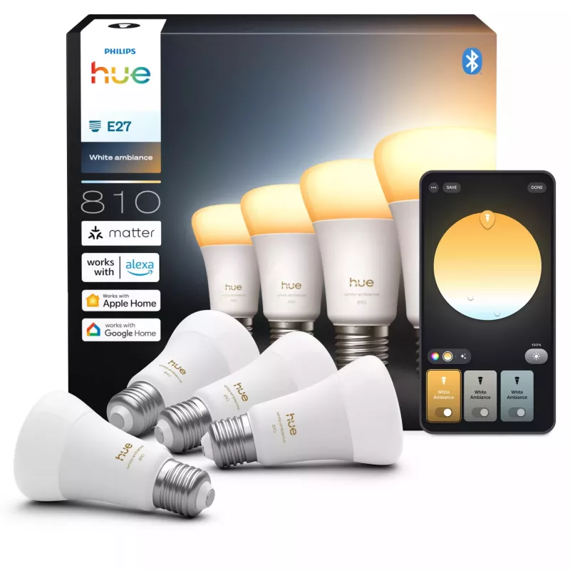 Έξυπνος λαμπτήρας Philips Hue White ambience A60 E27 6W Bluetooth Zigbee