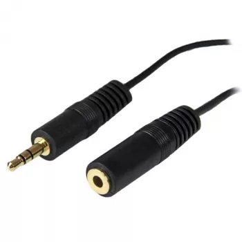 StarTech.com 12 ft Καλώδιο Επέκτασης Ηχείων PC, 3,5 mm, Βύσμα αρσενικό, 3,5 mm, Υποδοχή θηλυκή, 3,7 m, Μαύρο