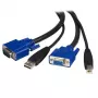 StarTech.com 10 ft 2-in-1 Universal Καλώδιο USB KVM, 3 m, USB, USB, VGA, Μαύρο, USB A + VGA