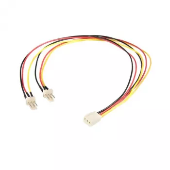 StarTech.com 30cm Καλώδιο Διανομής Τροφοδοσίας Ανεμιστήρα TX3, Molex (3-polig), 2 x Molex (3-polig), 0,3 m, Βύσμα αρσενικό, Υποδοχή θηλυκή, ευθύ