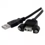 StarTech.com 1 ft Panel Mount Καλώδιο USB A σε A - F/M