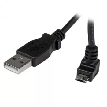 StarTech.com 2m καλώδιο Micro-USB - A σε Micro B γωνιακό, 2 m, USB A, Micro-USB B, USB 2.0, Male/Male, μαύρο