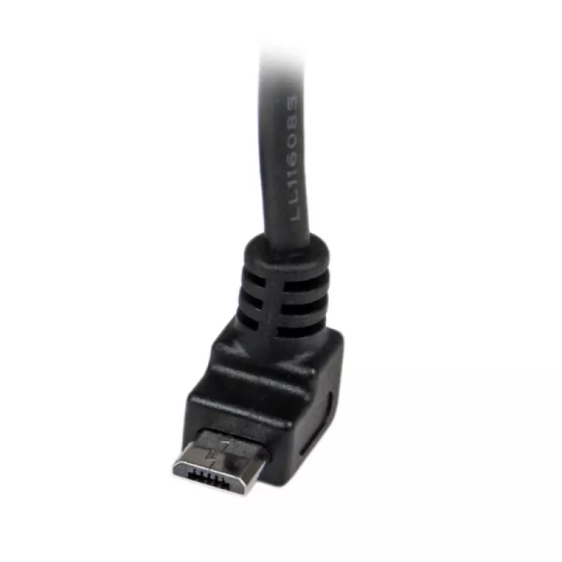 StarTech.com 2m καλώδιο Micro-USB - A σε Micro B γωνιακό, 2 m, USB A, Micro-USB B, USB 2.0, Male/Male, μαύρο