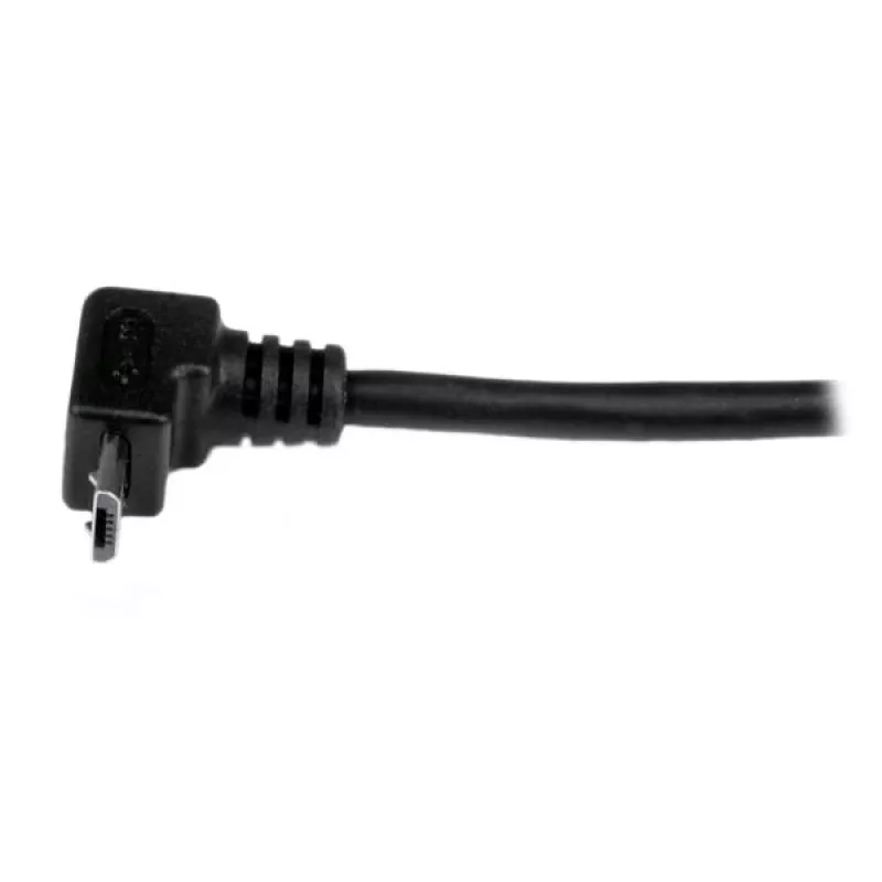 StarTech.com 2m καλώδιο Micro-USB - A σε Micro B γωνιακό, 2 m, USB A, Micro-USB B, USB 2.0, Male/Male, μαύρο