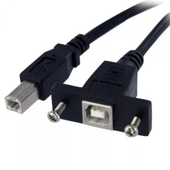 StarTech.com 3 ft καλώδιο USB Panel Mount B σε B - F/M, 0,91 m, USB B, USB B, USB 2.0, 0,48 Gbit/s, μαύρο