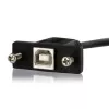 StarTech.com 3 ft καλώδιο USB Panel Mount B σε B - F/M, 0,91 m, USB B, USB B, USB 2.0, 0,48 Gbit/s, μαύρο