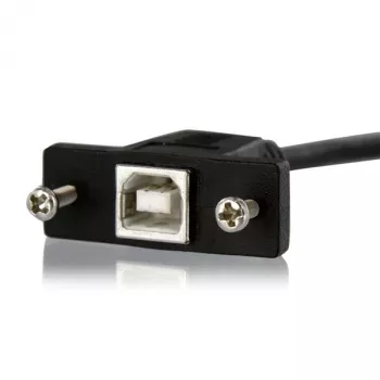 StarTech.com 3 ft καλώδιο USB Panel Mount B σε B - F/M, 0,91 m, USB B, USB B, USB 2.0, 0,48 Gbit/s, μαύρο