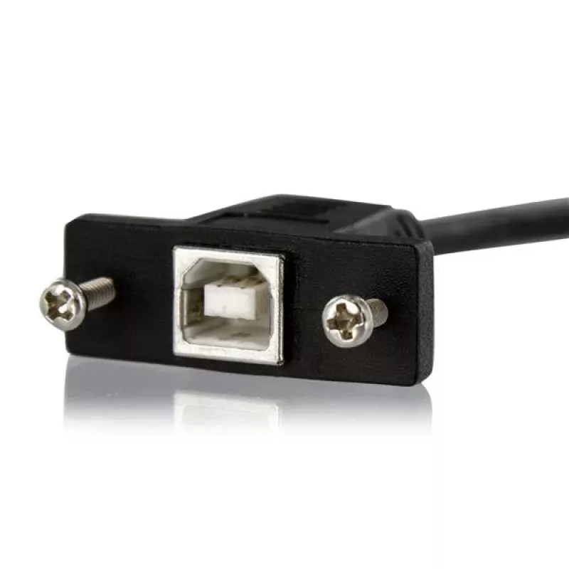StarTech.com 3 ft καλώδιο USB Panel Mount B σε B - F/M, 0,91 m, USB B, USB B, USB 2.0, 0,48 Gbit/s, μαύρο