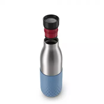EMSA Bludrop Sleeve N3110700 Παγούρι γυμναστικής, αθλητισμού 500 ml ανοξείδωτο ατσάλι μπλε, ανοξείδωτο ατσάλι