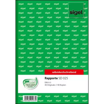 Επαγγελματικό έντυπο Sigel SD025 πράσινο A5 80 φύλλα
