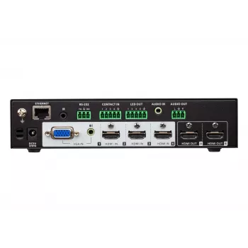 ATEN 4 x 2 True 4K Διακόπτης μήτρας παρουσιάσεων, Διακόπτης μήτρας παρουσιάσεων πολυμέσων, 4096 x 2160 Pixel, 4096 x 2160, 3840 x 2160, Μαύρο, Μέταλλο, Κουμπιά