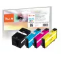 Peach PI300-977 Μελανοδοχείο 4 τεμ. Συμβατό Υψηλής (XL) Απόδοσης Μαύρο, Κυανό, Ματζέντα, Κίτρινο