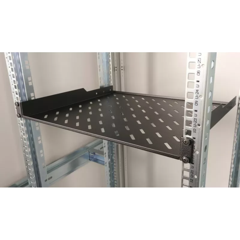 Ράφι rack Equip Σταθερό Ράφι 19' 1U 600MM Μαύρο