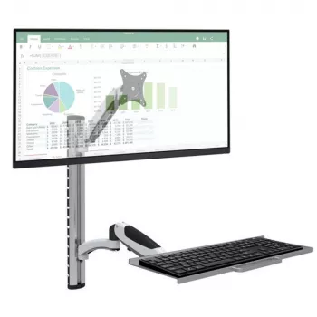 Techly ICA-PLW 02 Βάση Οθόνης / Βάση Στήριξης 68,6 cm (27 ίντσες) Τοίχος Ασημί