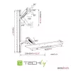 Techly ICA-PLW 02 Βάση Οθόνης / Βάση Στήριξης 68,6 cm (27 ίντσες) Τοίχος Ασημί