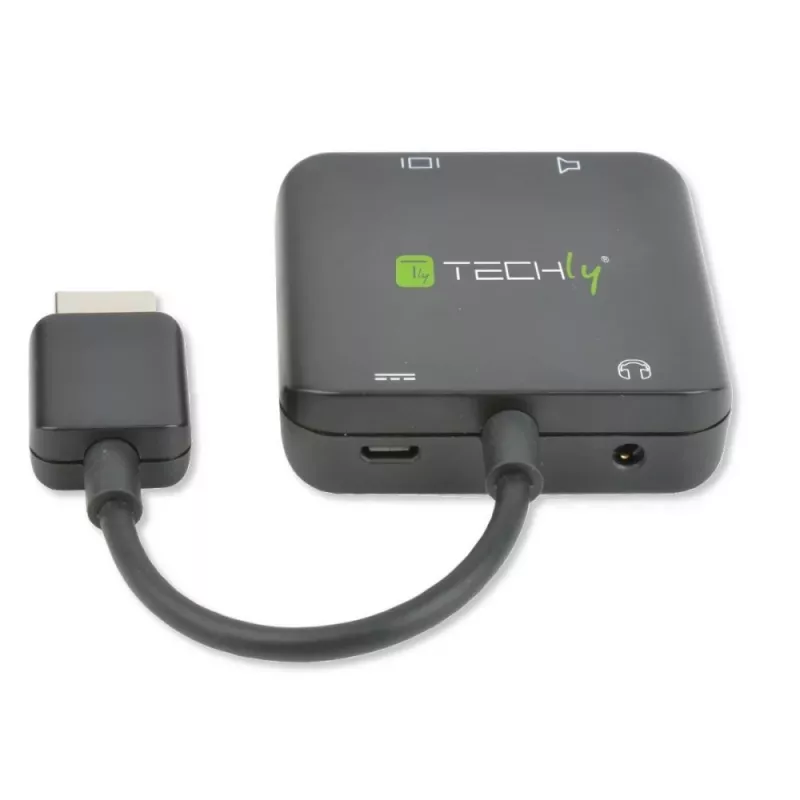 Techly Εξαγωγέας ήχου HDMI Stereo/Ήχος 5.1 καναλιών 4K 3D IDATA HDMI-VGA8