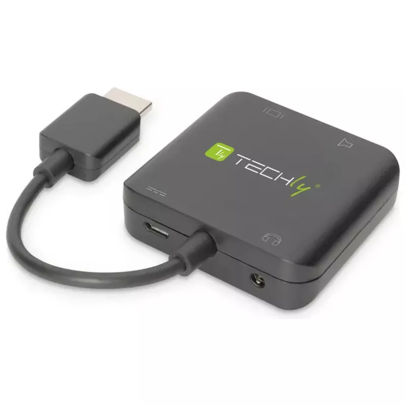 Techly Εξαγωγέας ήχου HDMI Stereo/Ήχος 5.1 καναλιών 4K 3D IDATA HDMI-VGA8