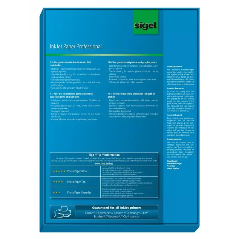 χαρτί εκτύπωσης A4 Sigel IP288 ματ 200 φύλλα λευκό
