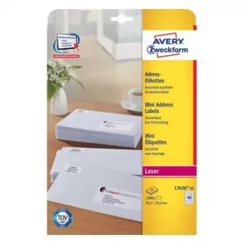 Αυτοκόλλητη ετικέτα Avery L7636-25 Στρογγυλεμένο ορθογώνιο