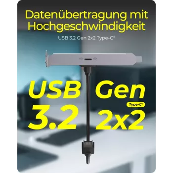 ICY BOX USB Type-C πίσω πάνελ με εσωτερική υποδοχή USB Type-E