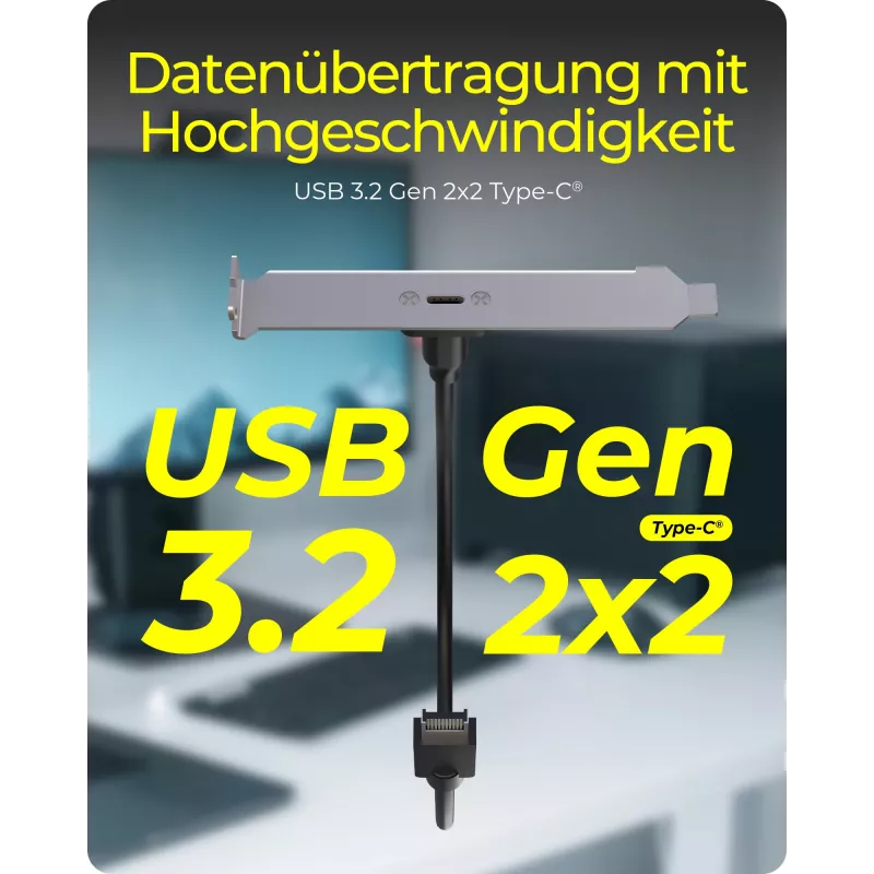 ICY BOX USB Type-C πίσω πάνελ με εσωτερική υποδοχή USB Type-E