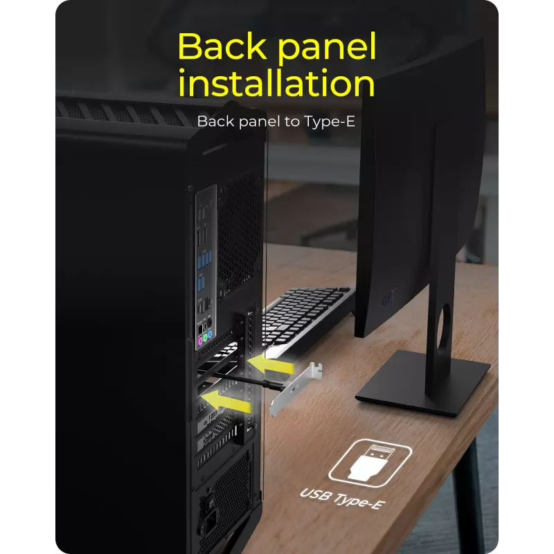 ICY BOX USB Type-C πίσω πάνελ με εσωτερική υποδοχή USB Type-E