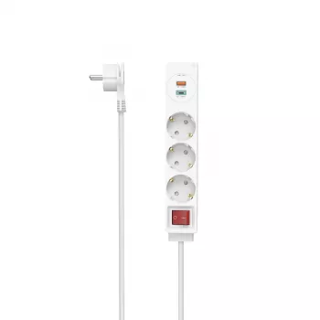 Hama 00223185 επέκταση τροφοδοσίας 1,4 m 3 υποδοχές AC Εσωτερικού Χώρου Λευκό