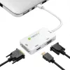 Techly Αντάπτορας 3 σε 1 Mini DisplayPort (Thunderbolt) σε HDMI / DVI / VGA IADAP MDP-COMBOF12