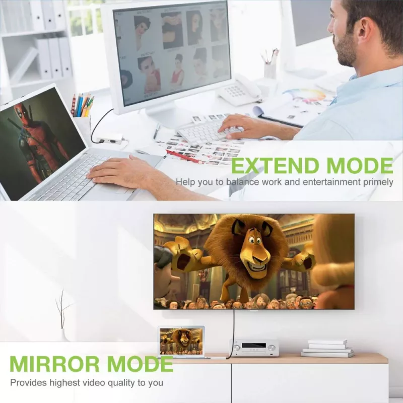 Techly Αντάπτορας 3 σε 1 Mini DisplayPort (Thunderbolt) σε HDMI / DVI / VGA IADAP MDP-COMBOF12