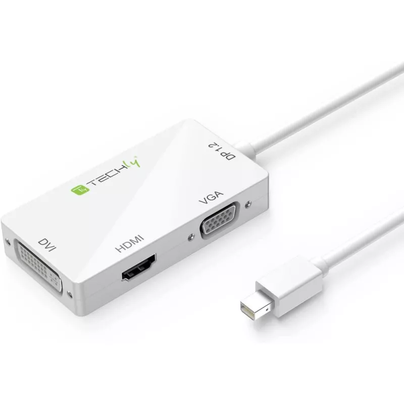 Techly Αντάπτορας 3 σε 1 Mini DisplayPort (Thunderbolt) σε HDMI / DVI / VGA IADAP MDP-COMBOF12