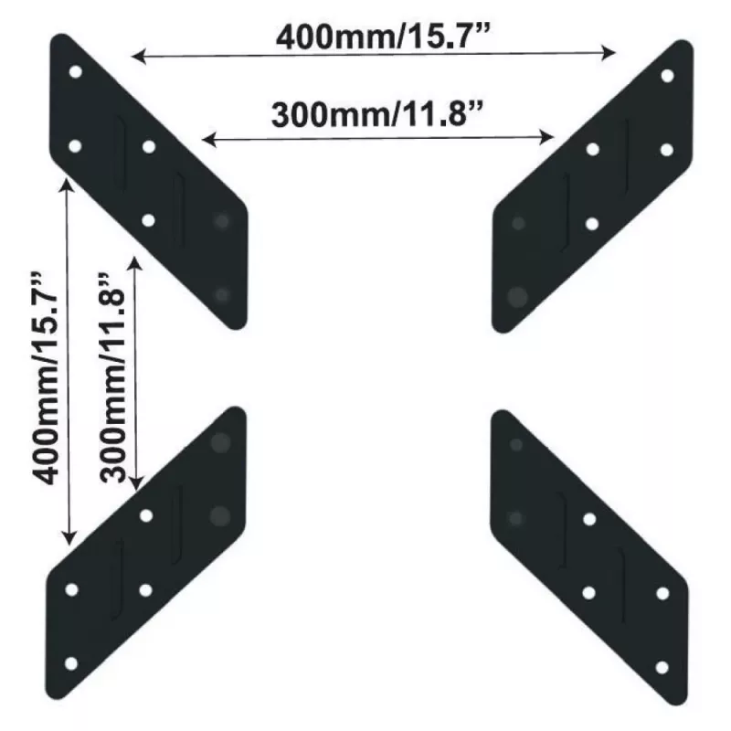 Techly Καθολικός προσαρμογέας για VESA 200x200 έως 400x400 Μαύρο ICA-LCD G11A