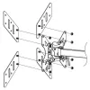 Techly Καθολικός προσαρμογέας για VESA 200x200 έως 400x400 Μαύρο ICA-LCD G11A