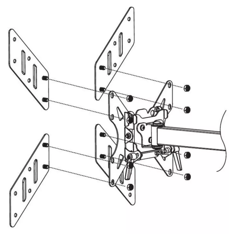 Techly Καθολικός προσαρμογέας για VESA 200x200 έως 400x400 Μαύρο ICA-LCD G11A