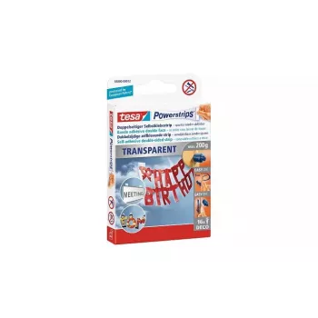 Κόλλα συναρμολόγησης TESA Powerstrips διαφανές DECO