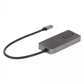 StarTech.com προσαρμογέας USB-C 3 θυρών για πολλαπλές οθόνες, USB Type-C σε 3x DisplayPort 1.4 MST Hub, επέκταση/διαχωριστής οθόνης φορητού υπολογιστή Triple 4K 60Hz DP, HDR, ενσωματωμένο εξαιρετικά μακρύ καλώδιο - μόνο για Windows