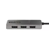 StarTech.com προσαρμογέας USB-C 3 θυρών για πολλαπλές οθόνες, USB Type-C σε 3x DisplayPort 1.4 MST Hub, επέκταση/διαχωριστής οθόνης φορητού υπολογιστή Triple 4K 60Hz DP, HDR, ενσωματωμένο εξαιρετικά μακρύ καλώδιο - μόνο για Windows