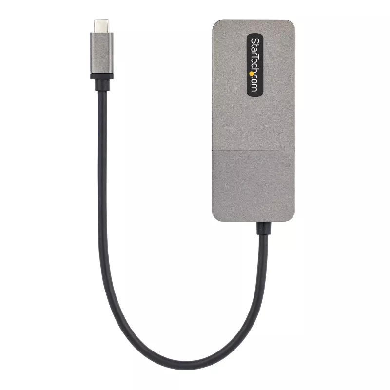StarTech.com προσαρμογέας USB-C 3 θυρών για πολλαπλές οθόνες, USB Type-C σε 3x DisplayPort 1.4 MST Hub, επέκταση/διαχωριστής οθόνης φορητού υπολογιστή Triple 4K 60Hz DP, HDR, ενσωματωμένο εξαιρετικά μακρύ καλώδιο - μόνο για Windows